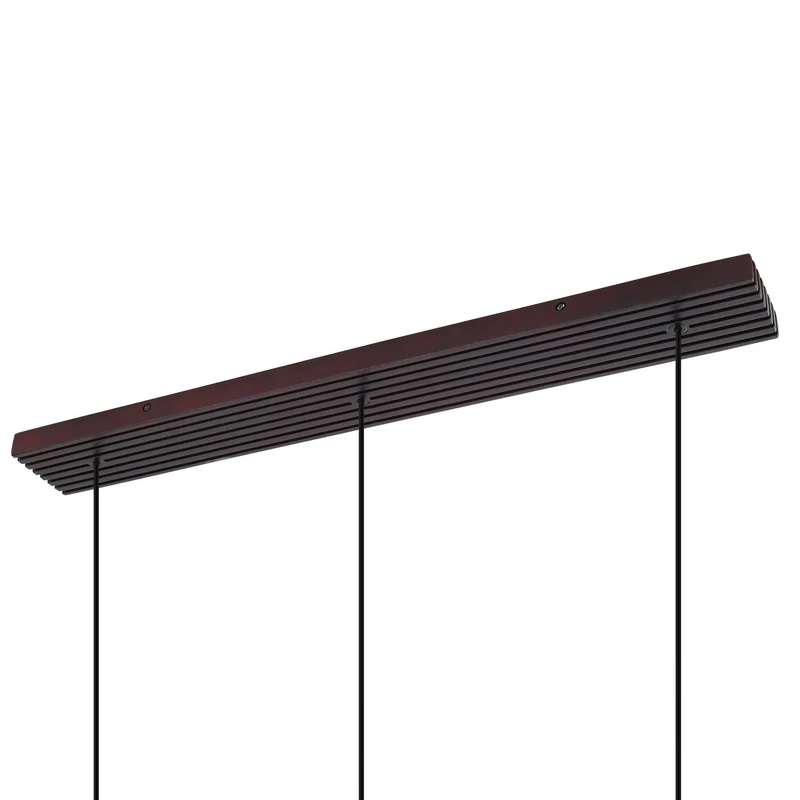 B-Ware Lucande Hängeleuchte Pendelleuchte Veloura Glas Eiche rauchgrau 3-flg E27 LED