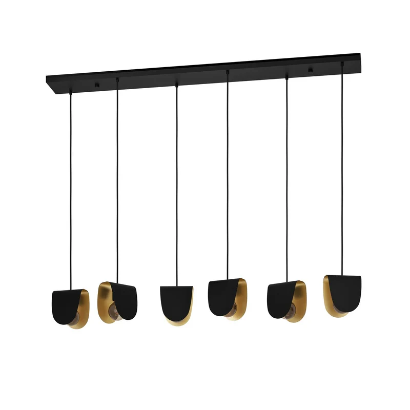 B-Ware Stars Of Light Hängelampe Pendelleuchte Serenara Lampe schwarz gold Stahl