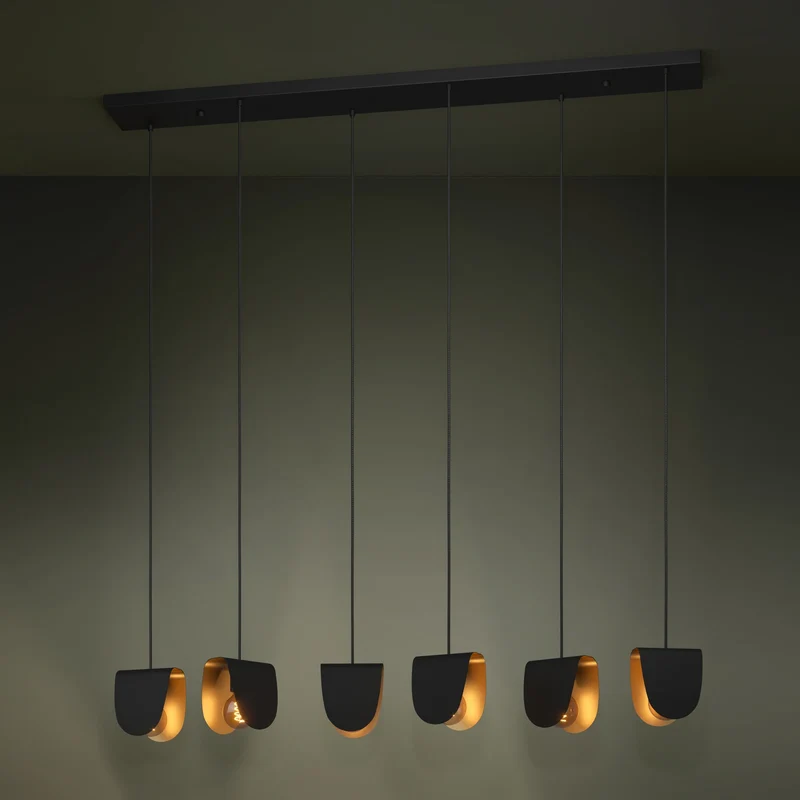 B-Ware Stars Of Light Hängelampe Pendelleuchte Serenara Lampe schwarz gold Stahl
