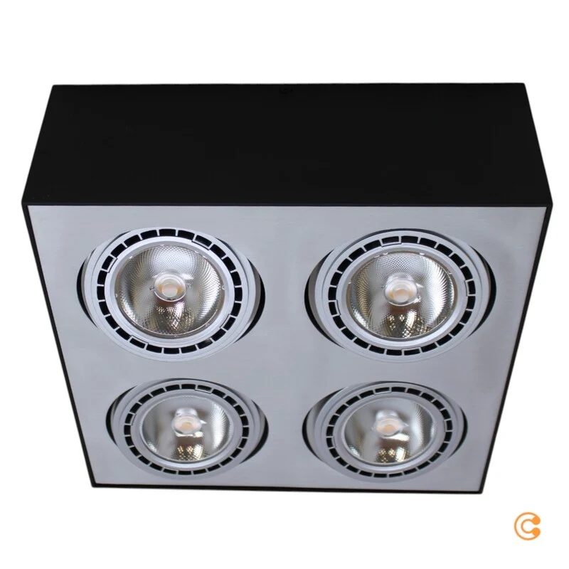 B-Ware Arcchio Dwight LED-Deckenlampe in Schwarz, 4-fl.