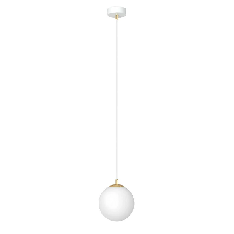 B-Ware EMIBIG Pendelleuchte Hängeleuchte Royal Glas weiß E14 LED 1-flammig dimmbar