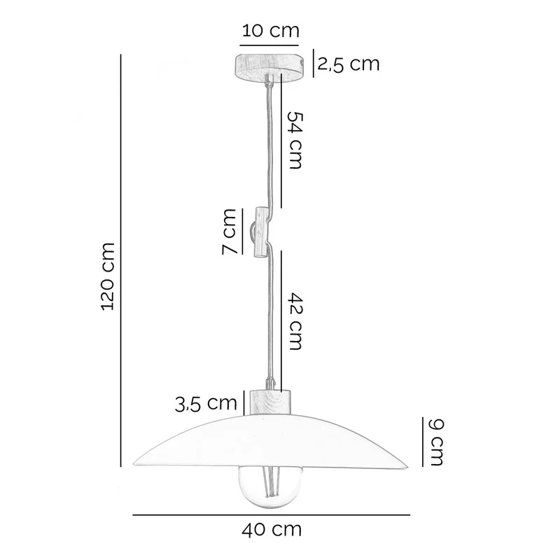 B-Ware Hängeleuchte Pendelleuchte OHANA Opalglas Lampe Glas Eiche weiß 40 cm E27 LED
