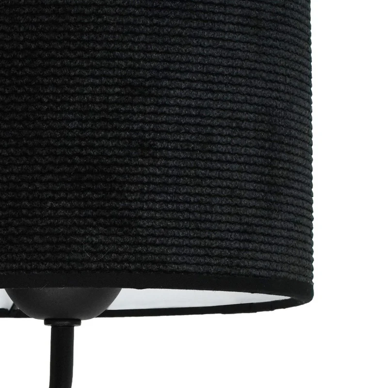 B-Ware Wandleuchte Roller Wandlampe Leselicht Cord schwarz Metall schwarz Schalter LED