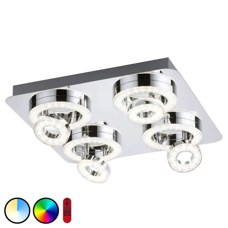 B-Ware LOLA Smart LED-Deckenlampe LOLAsmart Tim Deckenlampe Lampe Leuchte RGB chrom
