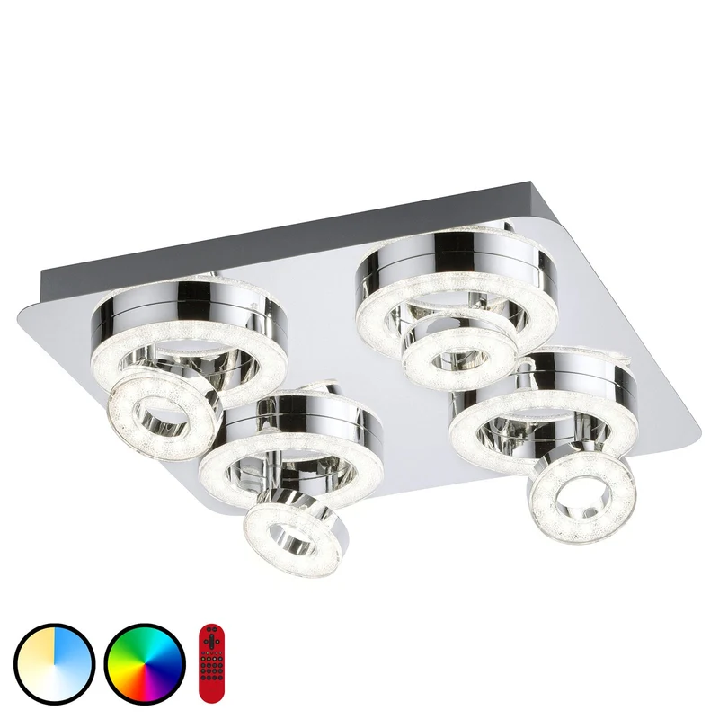 B-Ware LOLA Smart LED-Deckenlampe LOLAsmart Tim Deckenlampe Lampe Leuchte RGB chrom