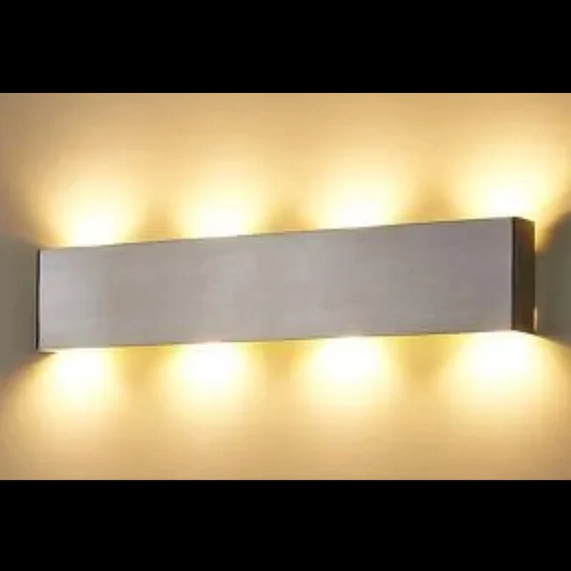 B-Ware Lampenwelt Wandleuchte Wandlampe Metall COB LED Enja Silber Beleuchtung 46 cm