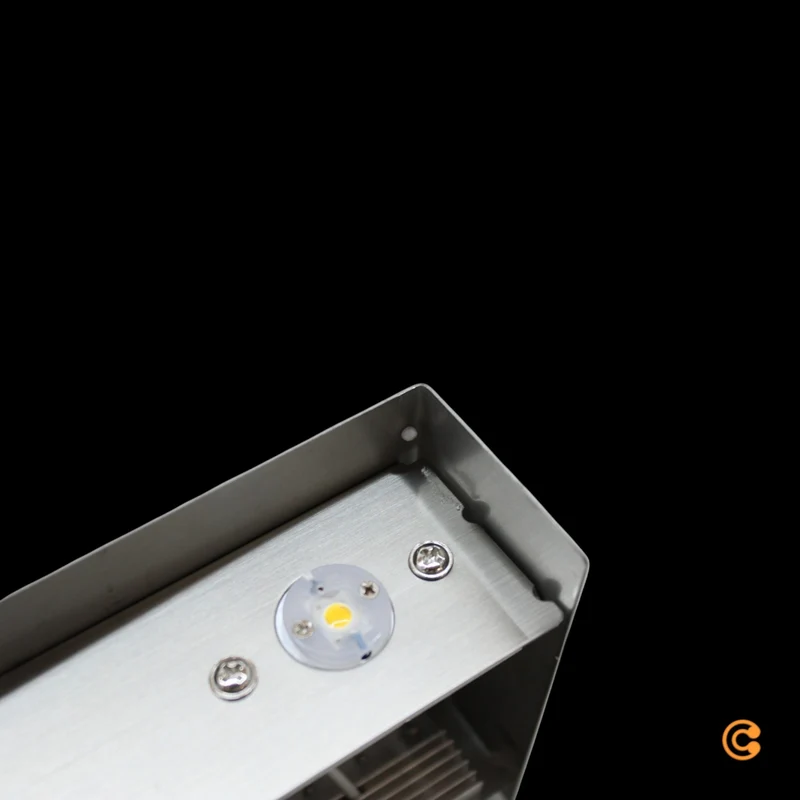 B-Ware Lampenwelt Wandleuchte Wandlampe Metall COB LED Enja Silber Beleuchtung 46 cm