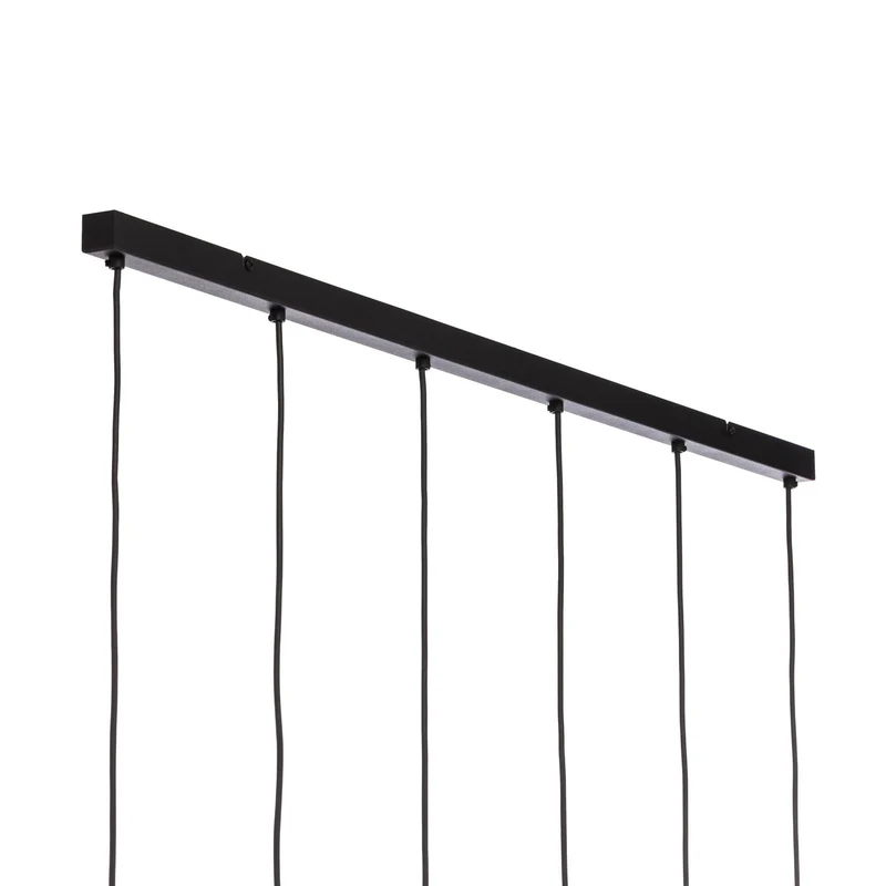 B-Ware Esme Hängeleuchte Pendelleuchte Opalglas sechsflammig linear weiß satiniert Glas