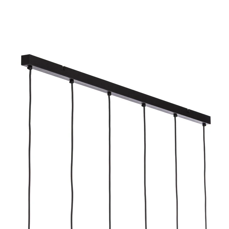 B-Ware Esme Hängeleuchte Pendelleuchte Opalglas sechsflammig linear weiß satiniert Glas