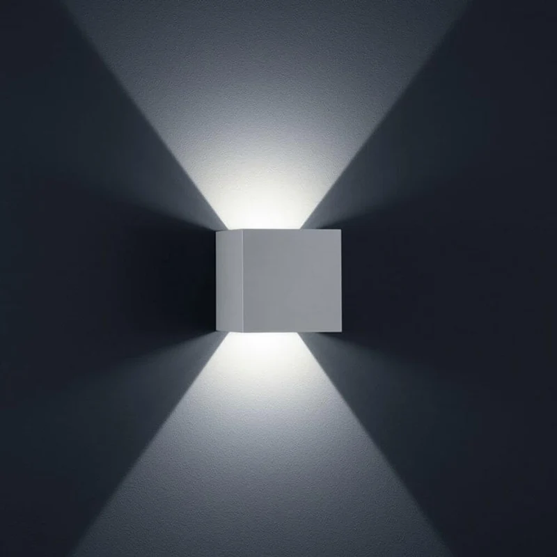 LED Außen-Wandleuchte Siri 44 - L IP54 Silbergrau
