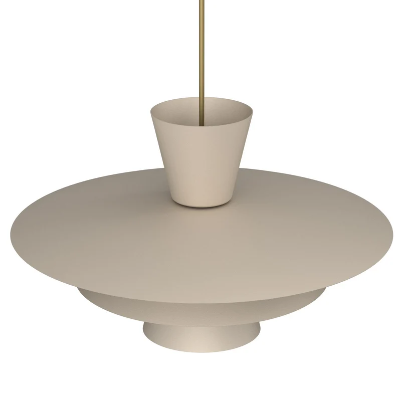 B-Ware Plato Hängeleuchte Pendelleuchte Ø38cm beige Stahl Lampe Leuchte Beleuchtung