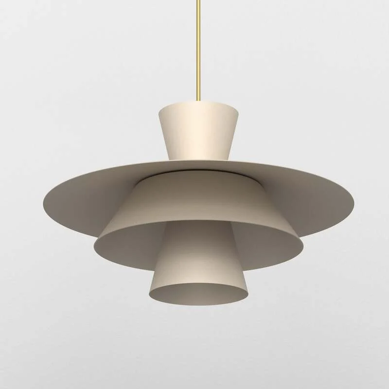 B-Ware Plato Hängeleuchte Pendelleuchte Ø38cm beige Stahl Lampe Leuchte Beleuchtung