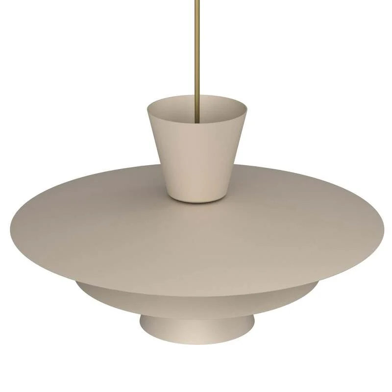 B-Ware Plato Hängeleuchte Pendelleuchte Ø38cm beige Stahl Lampe Leuchte Beleuchtung