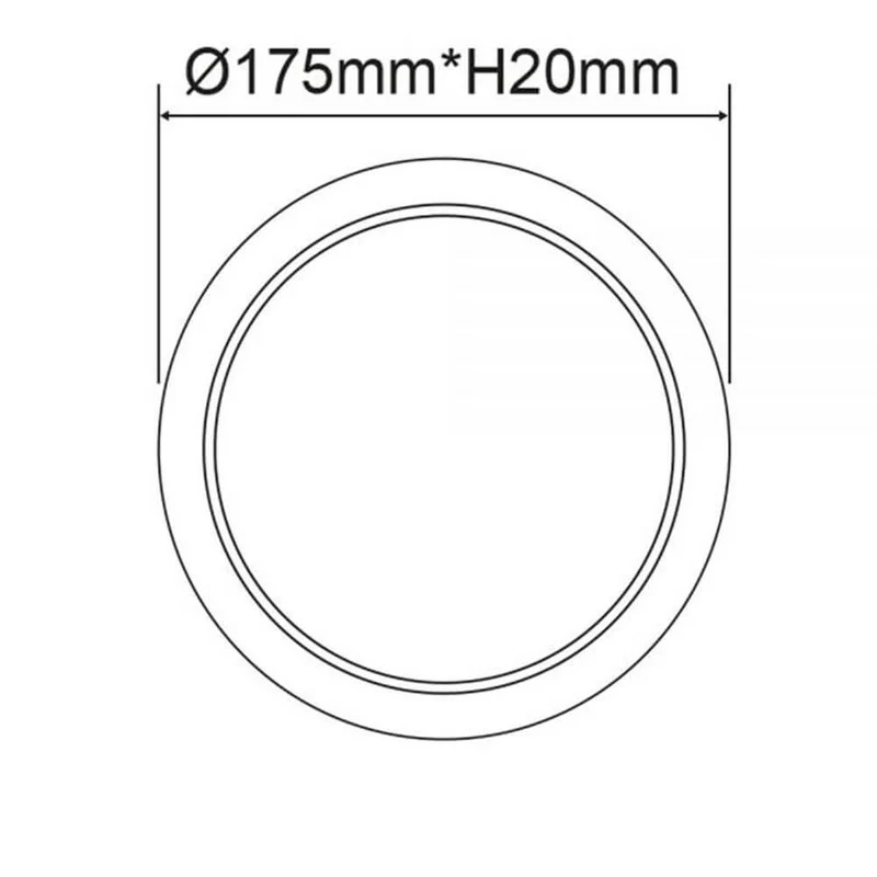 Einbau LED-Panel Ø 17,5cm Flex 15W Ausschnitt 5-16cm Warmweiß