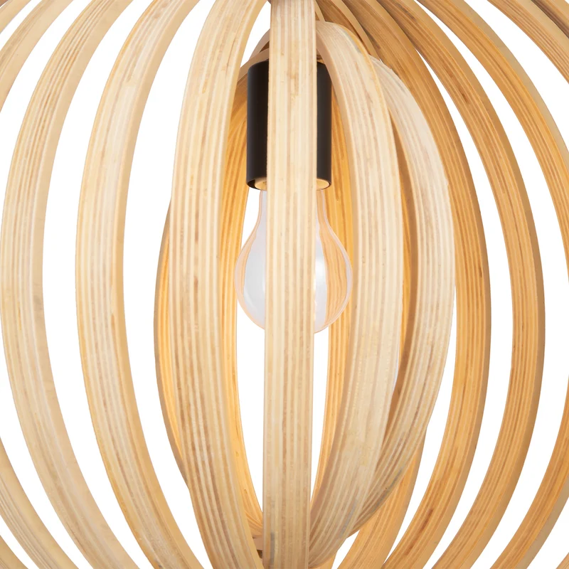 B-Ware Maytoni Hängeleuchte Pendelleuchte Roots Deckenlampe Kugelform Holz Ø50cm