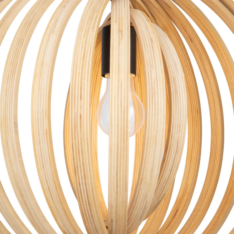 B-Ware Maytoni Hängeleuchte Pendelleuchte Roots Deckenlampe Kugelform Holz Ø50cm