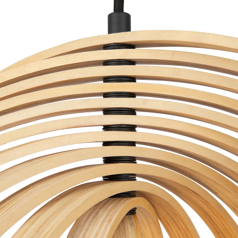 B-Ware Maytoni Hängeleuchte Pendelleuchte Roots Deckenlampe Kugelform Holz Ø50cm