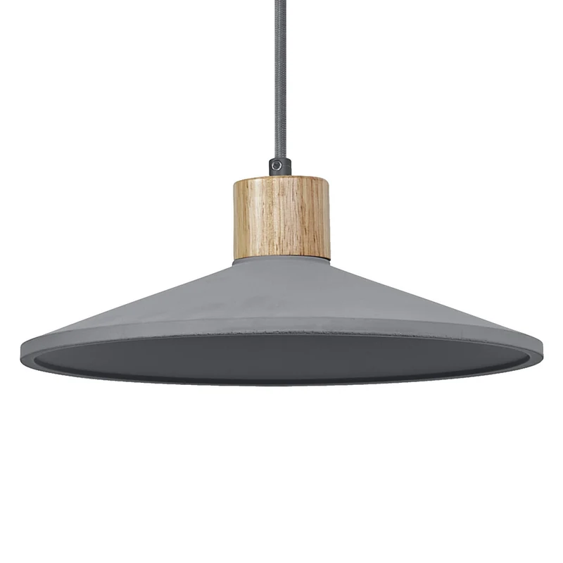 B-Ware OSRAM Hängeleuchte Pendelleuchte CONCRETE WOOD Ø32cm grau holz Beton Lampe E27