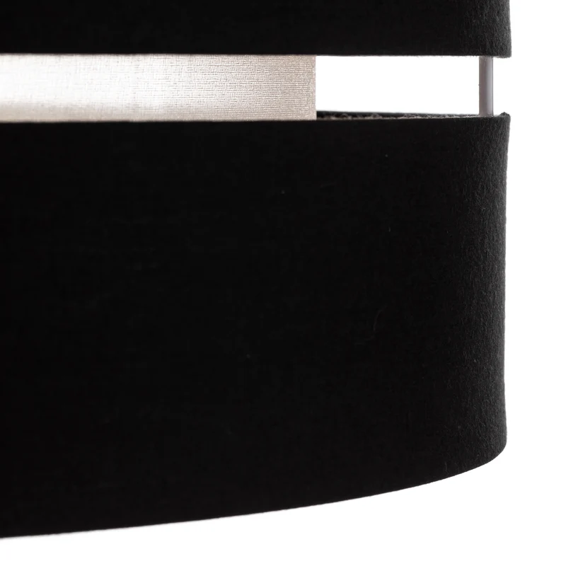 B-Ware Lindby Hängeleuchte Pendelleuchte Tsomo schwarz Stoff Deckenleuchte E27 LED 40cm