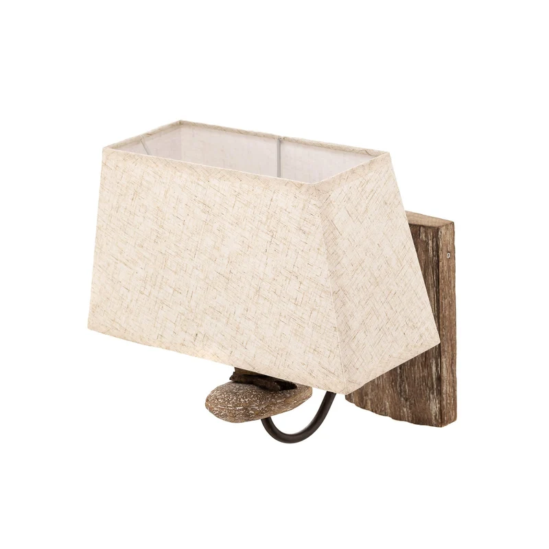 B-Ware Euluna Wandleuchte Seregon mit Steindekor und Stoffschirm Wandlampe Bettlampe427