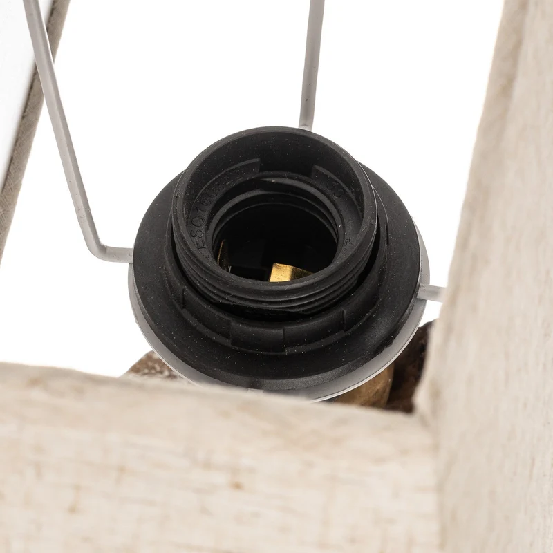 B-Ware Euluna Wandleuchte Seregon mit Steindekor und Stoffschirm Wandlampe Bettlampe427