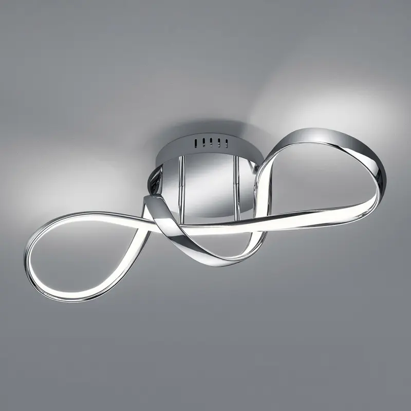 B-Ware Reality Deckenleuchte Lampe LED Perugia Deckenlampe chrom Switch-Dimmer 253