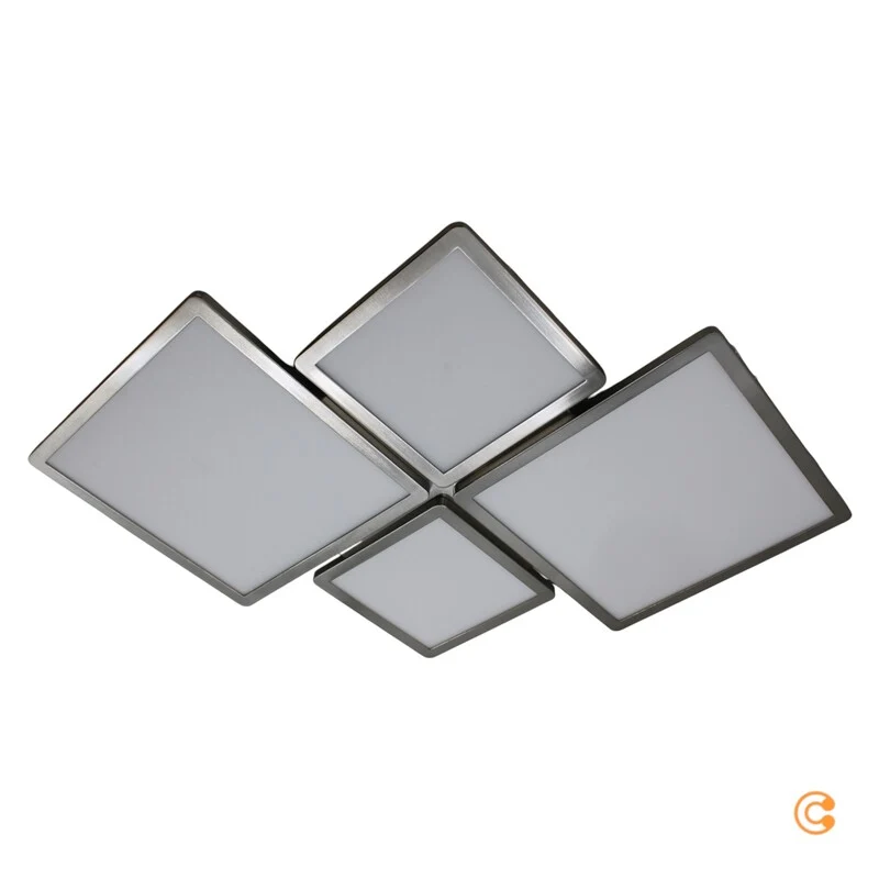 B-Ware LED Deckenlampe Aileen Deckenleuchte Leuchte Nickel matt Quadrat Easydim