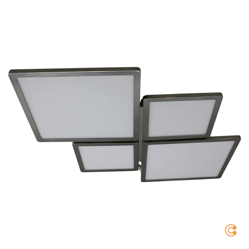 B-Ware LED Deckenlampe Aileen Deckenleuchte Leuchte Nickel matt Quadrat Easydim
