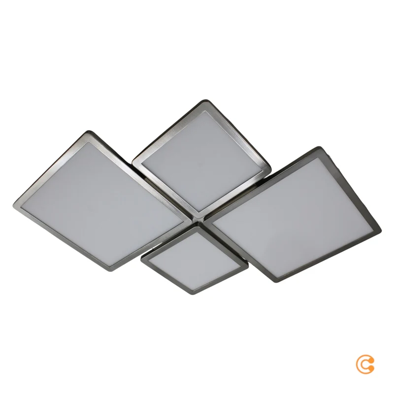 B-Ware LED Deckenlampe Aileen Deckenleuchte Leuchte Nickel matt Quadrat Easydim