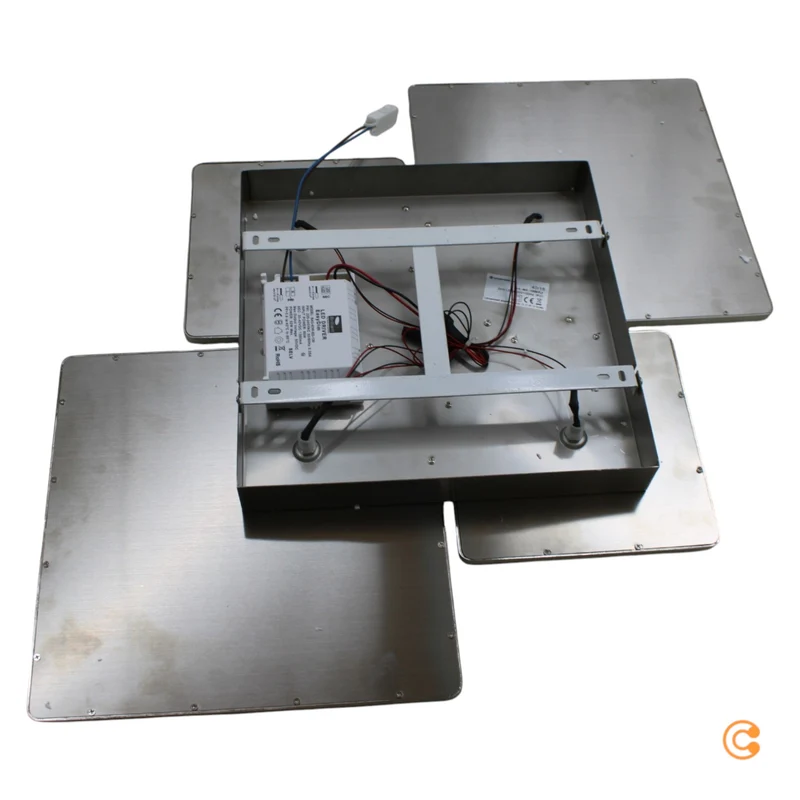 B-Ware LED Deckenlampe Aileen Deckenleuchte Leuchte Nickel matt Quadrat Easydim