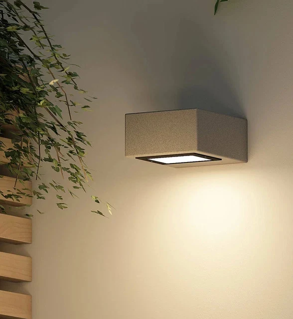 B-Ware Arcchio Außenwandleuchte Wandlampe LED Udonna Leuchte warmweiß grau 14 W IP65
