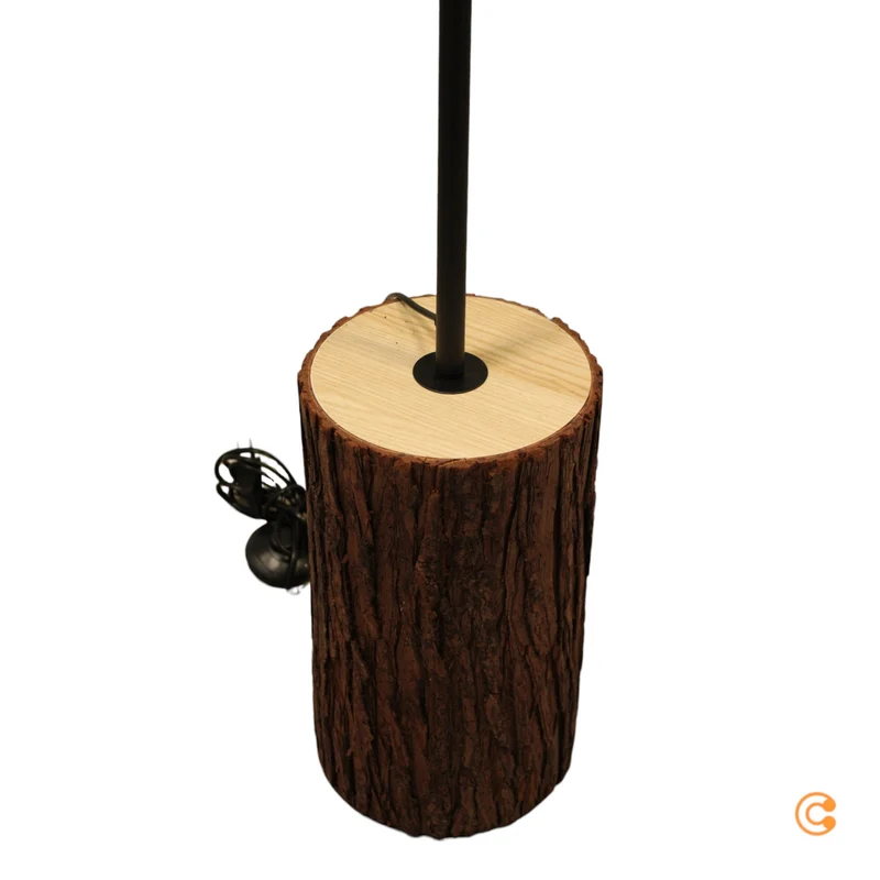 B-Ware JUST LIGHT Stehleuchte Lampe Bark holz creme Eisen Holz Schalter