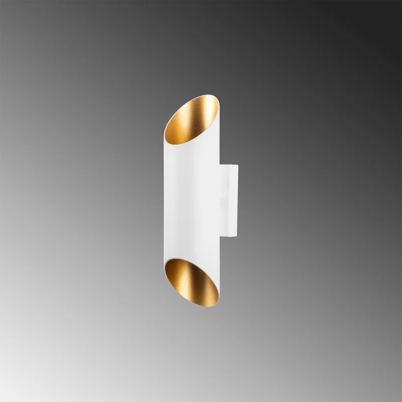 B-Ware Wandleuchte Wandlampe Cut weiß Metall Leuchte Lampe up down Höhe 30 cm