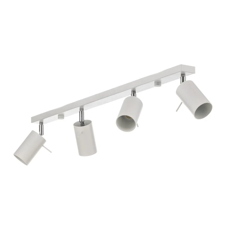 B-Ware Euluna Deckenstrahler Round, Lampe Leuchte Deckenlampe weiß vierflammig linear
