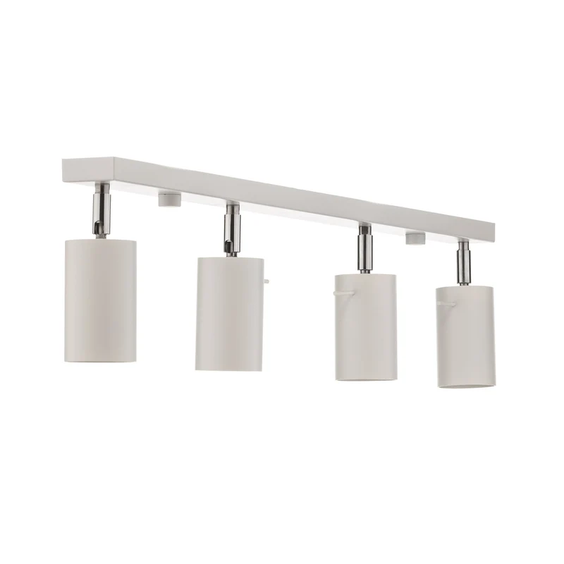 B-Ware Euluna Deckenstrahler Round, Lampe Leuchte Deckenlampe weiß vierflammig linear