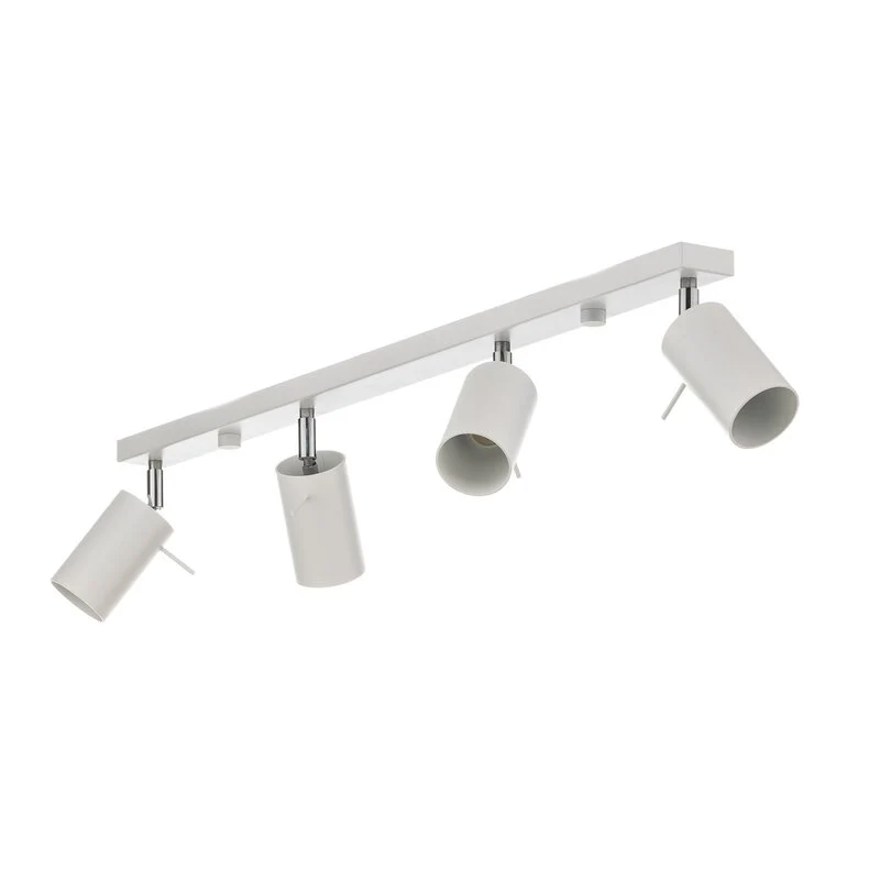 B-Ware Euluna Deckenstrahler Round, Lampe Leuchte Deckenlampe weiß vierflammig linear