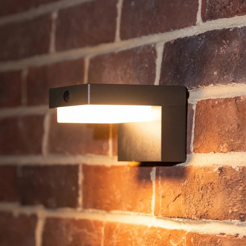 B-Ware G L Handels GmbH Wandleuchte Wandlampe LED Akku anthrazit Sensor Aluminium