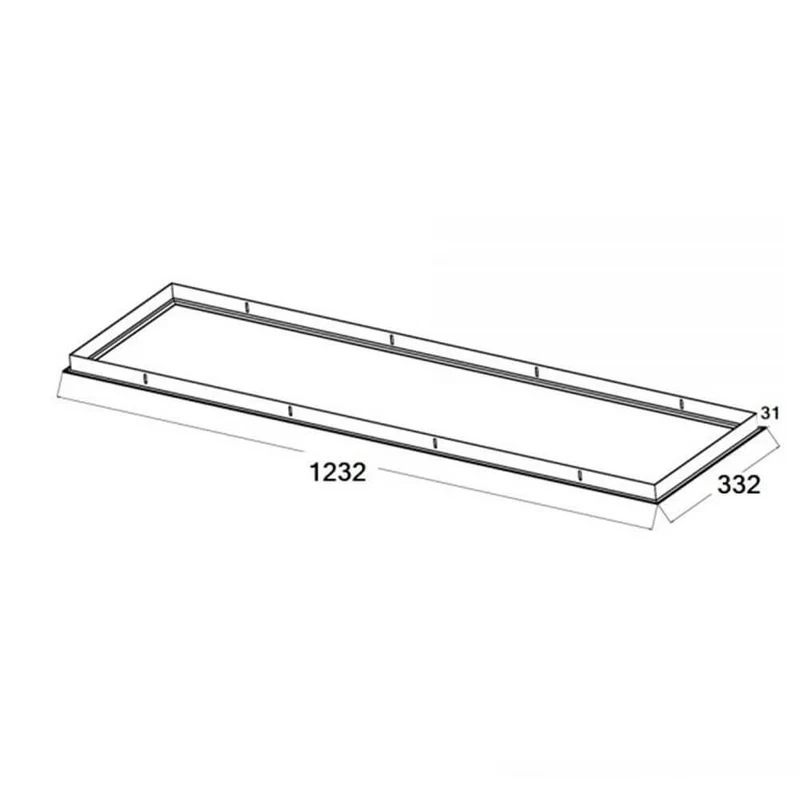 Einbaurahmen Weiß für LED Panel 1200