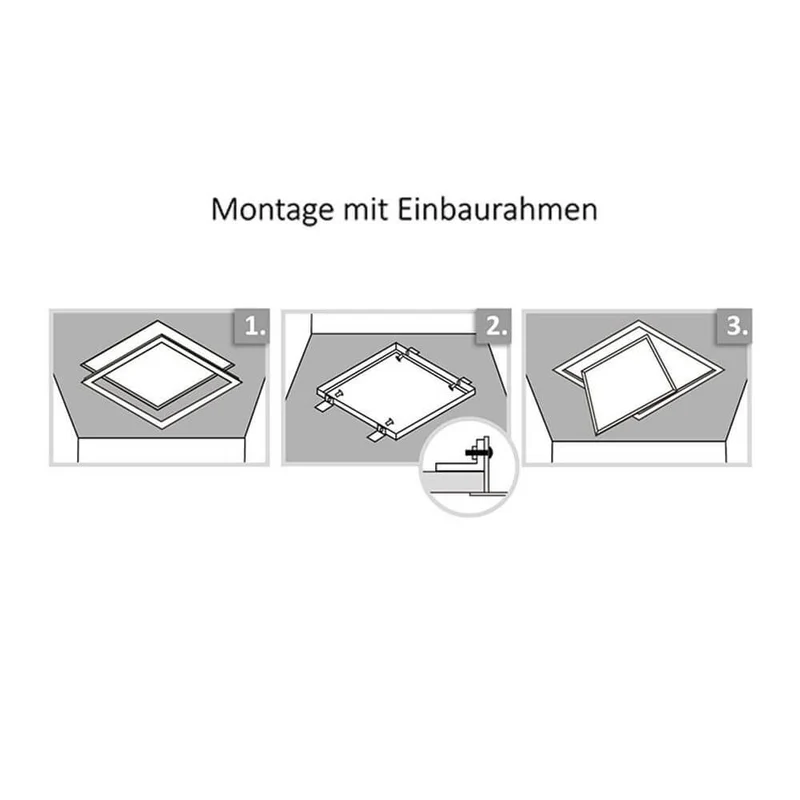 Einbaurahmen Weiß für LED Panel 600