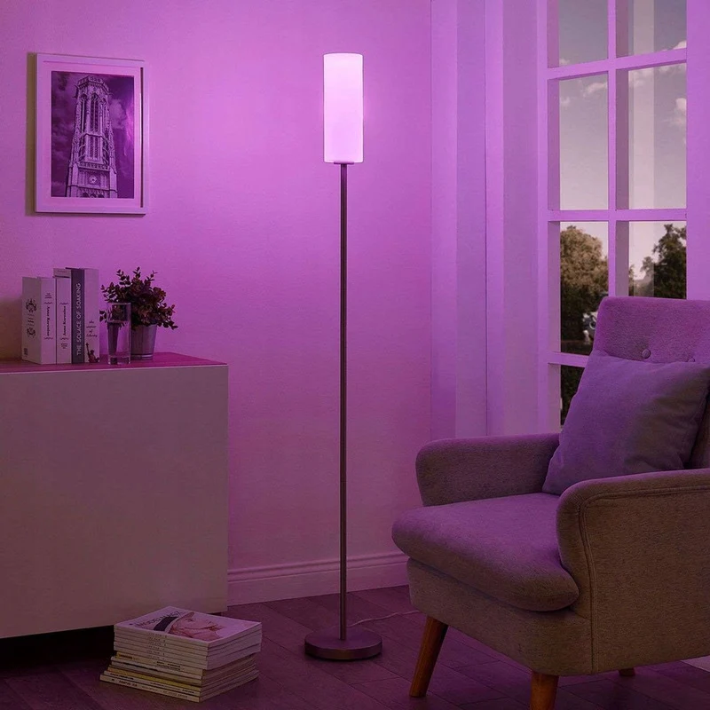 B-Ware Lindby Smart RGB-LED-Stehlampe Felice via App Lampe Leuchte Stehleuchte E27 Glas