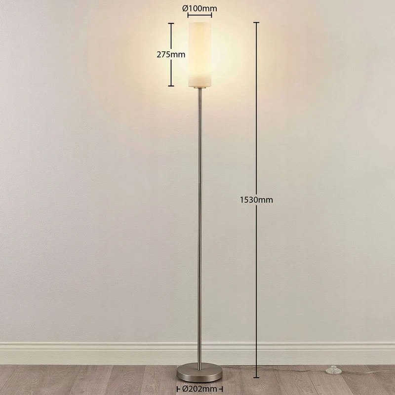 B-Ware Lindby Smart RGB-LED-Stehlampe Felice via App Lampe Leuchte Stehleuchte E27 Glas