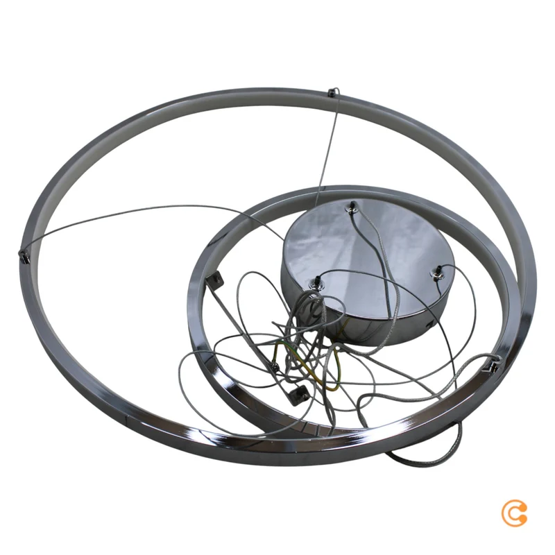 B-Ware Lucande Pendelleuchte Hängelampe LED silber Wohnzimmer Leuchte 50 cm 3000 K 30 W