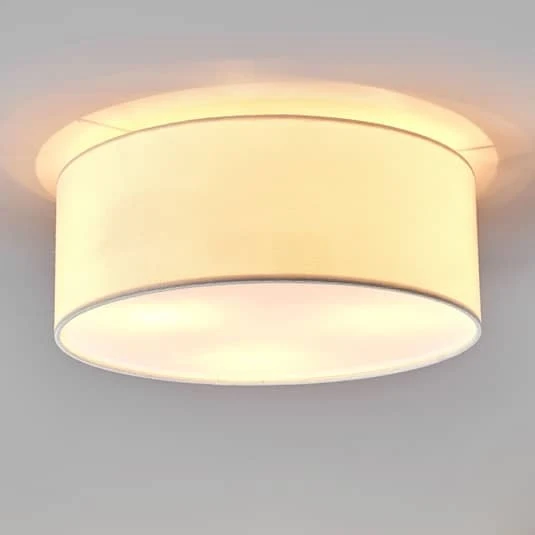 B-Ware Lindby Weiße Stoffdeckenlampe Henrika Deckenlampe Deko-Wohnzimmerleuchte E14