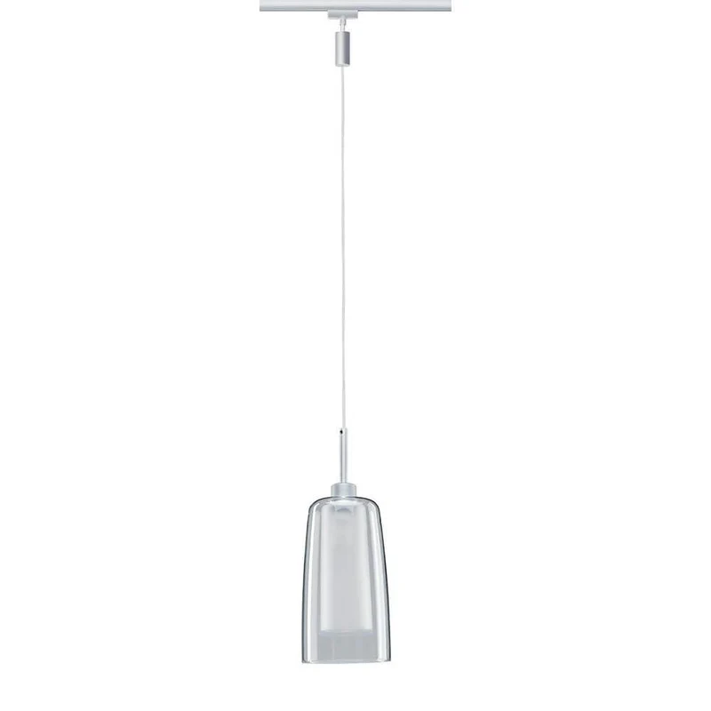 URail LED Pendulum Arido II 1x5W GU10 Klar Satin Glas