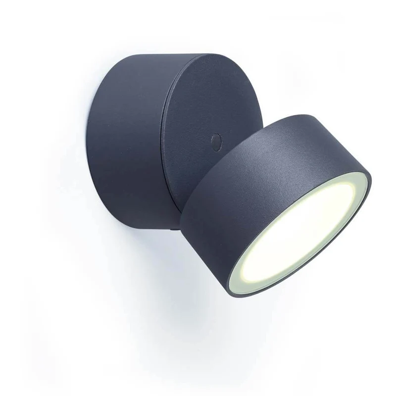 Trumpet L 90° schwenkbare LED-Außenwandleuchte IP54 Anthrazit