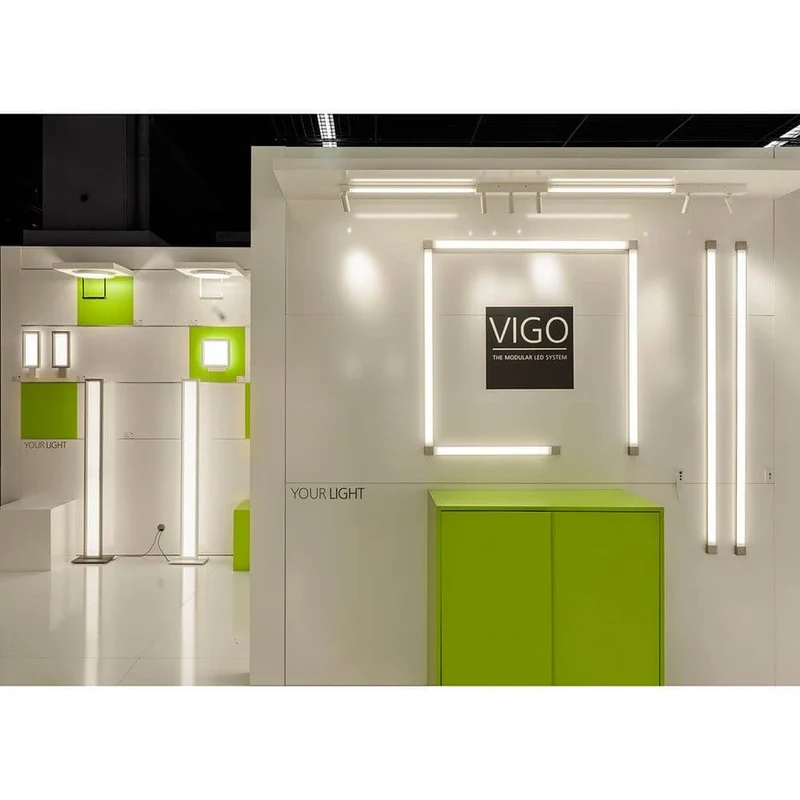 VIGO System 1er Strahlermodul und Eckstück Alu-matt
