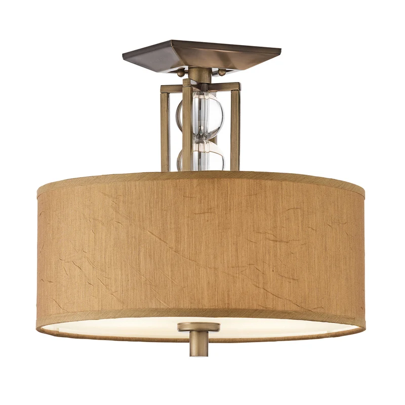 B-Ware Elstead Deckenleuchte Plafonds Lampe Celestial Textilschirm Braun Warmes Braun