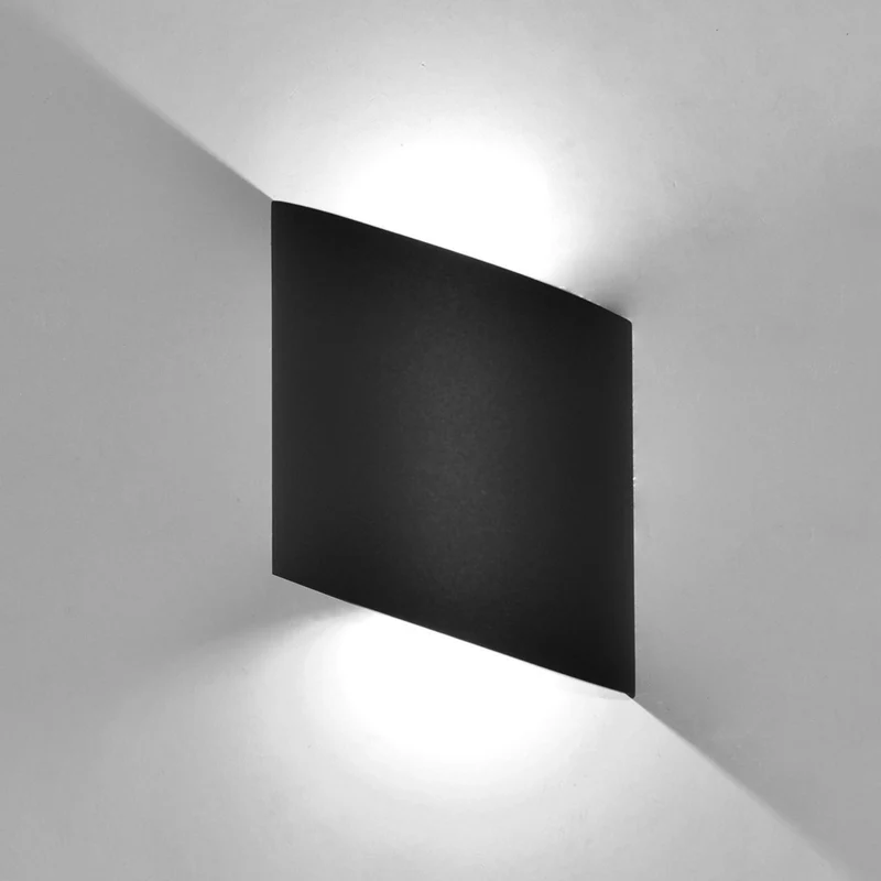 B-Ware Mantra Iluminacion LED-Außenwandleuchte Wandlampe Sochi Aluminium Dunkelgrau