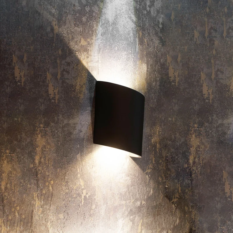 B-Ware Mantra Iluminacion LED-Außenwandleuchte Wandlampe Sochi Aluminium Dunkelgrau