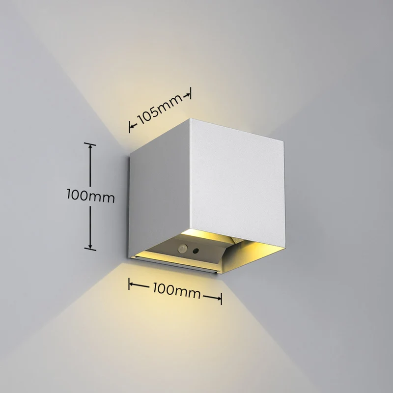 B-Ware Talent Außenwandlampe Wandleuchte LED Sensor titan Metall Bewegungsmelder Schalt